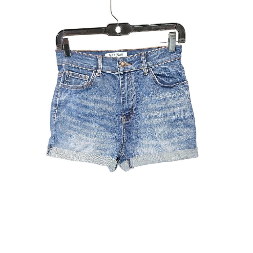 Wax Jean Light Blue Denim Roll-Up Shorts Sz M